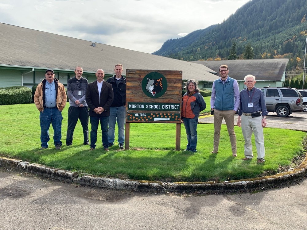 Group photo with Rep. Peter Abbarno during visit